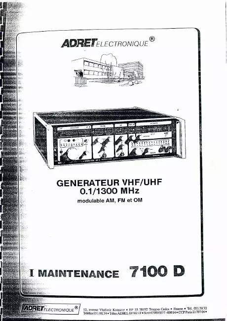 Service Manual Adret 7100 D