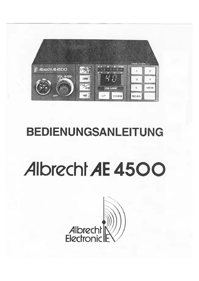 User Manual Albrecht AE 4500