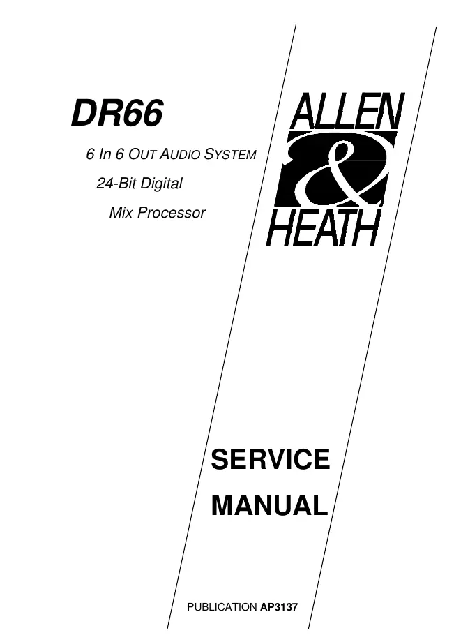 Service Manual Allen DR66