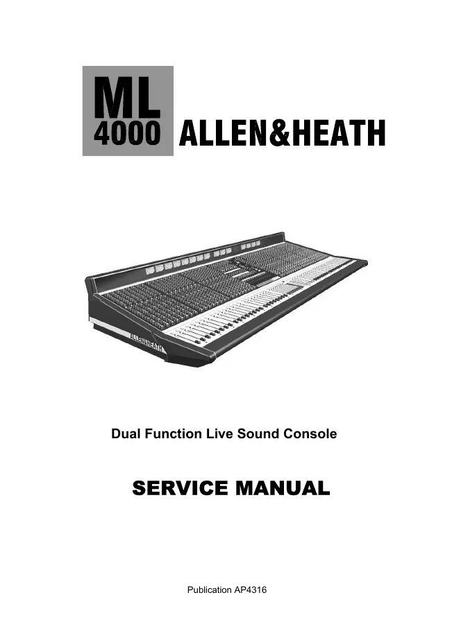 Service Manual Allen ML 4000
