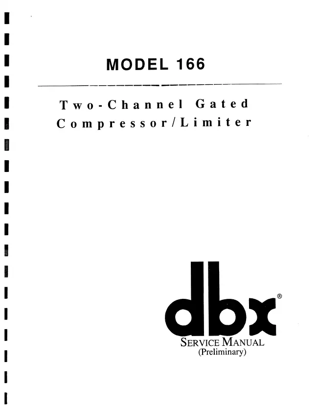 Service Manual DBX 166