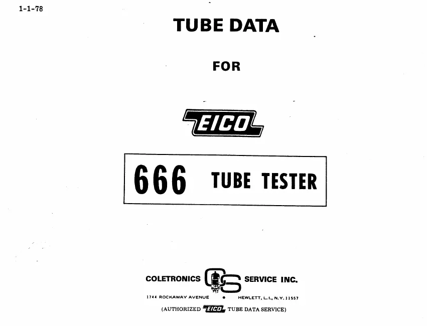 User Manual Eico 666