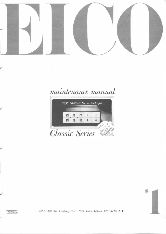 Service Manual Eico 2050