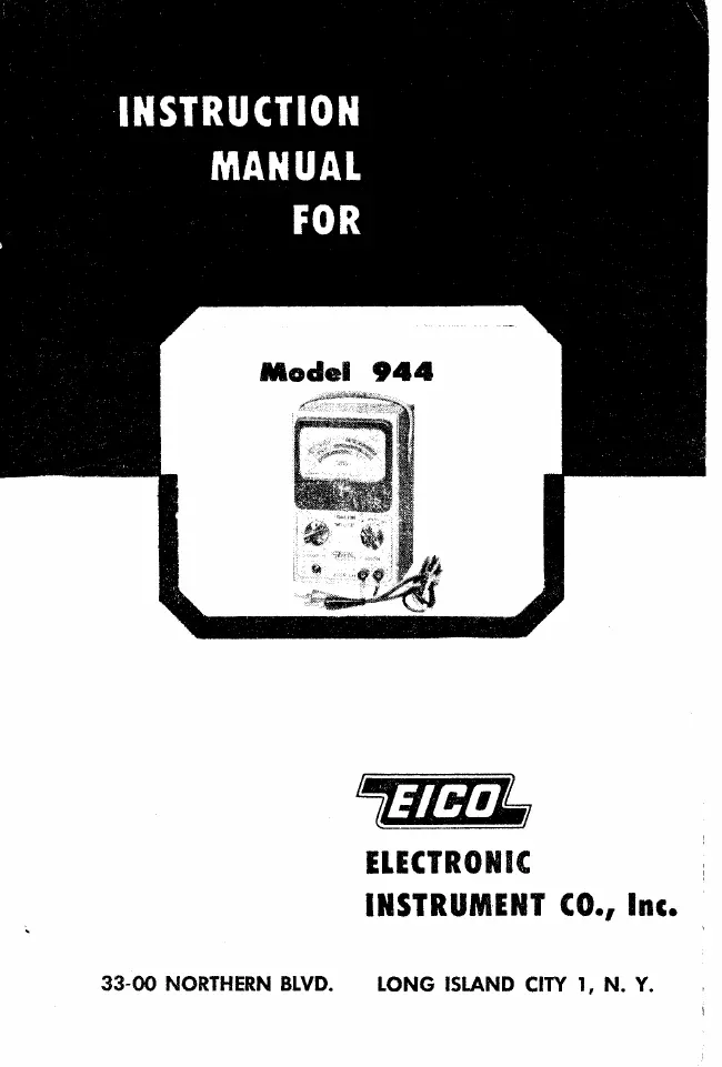 Service and User Manual Eico 944