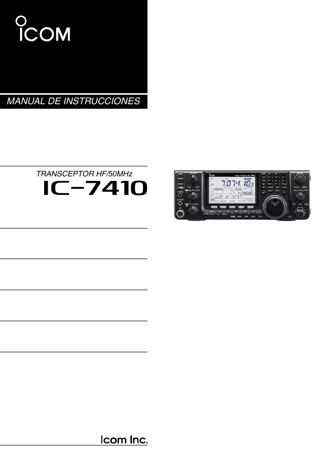 User Manual Icom IC-7410