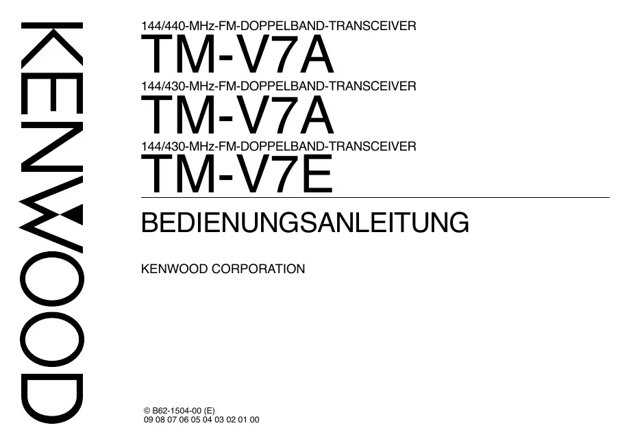 User Manual Kenwood TM-V7A