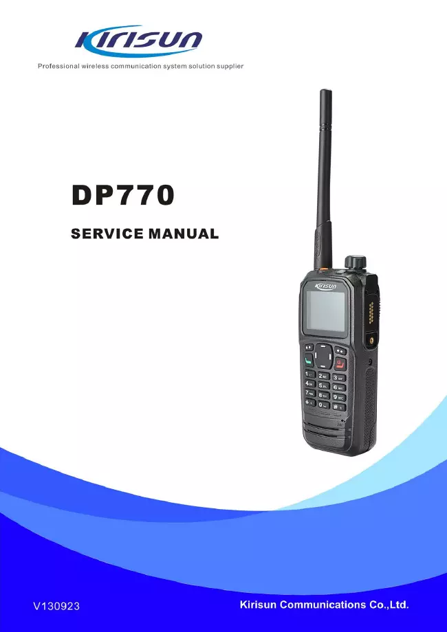 Service Manual Kirisun DP-770