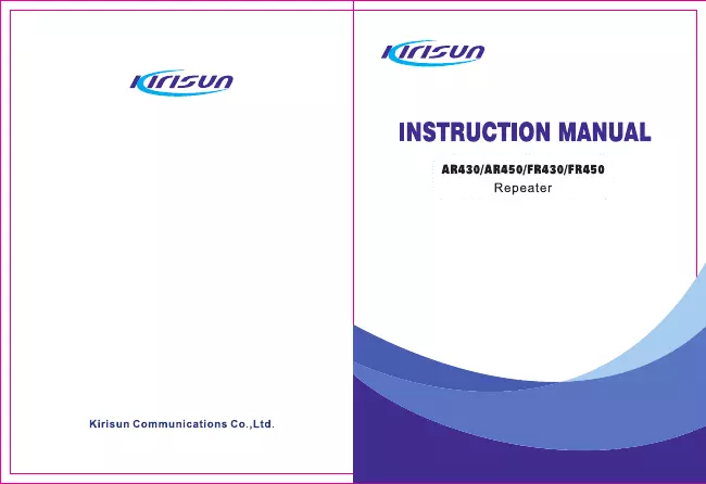 User Manual Kirisun FR430