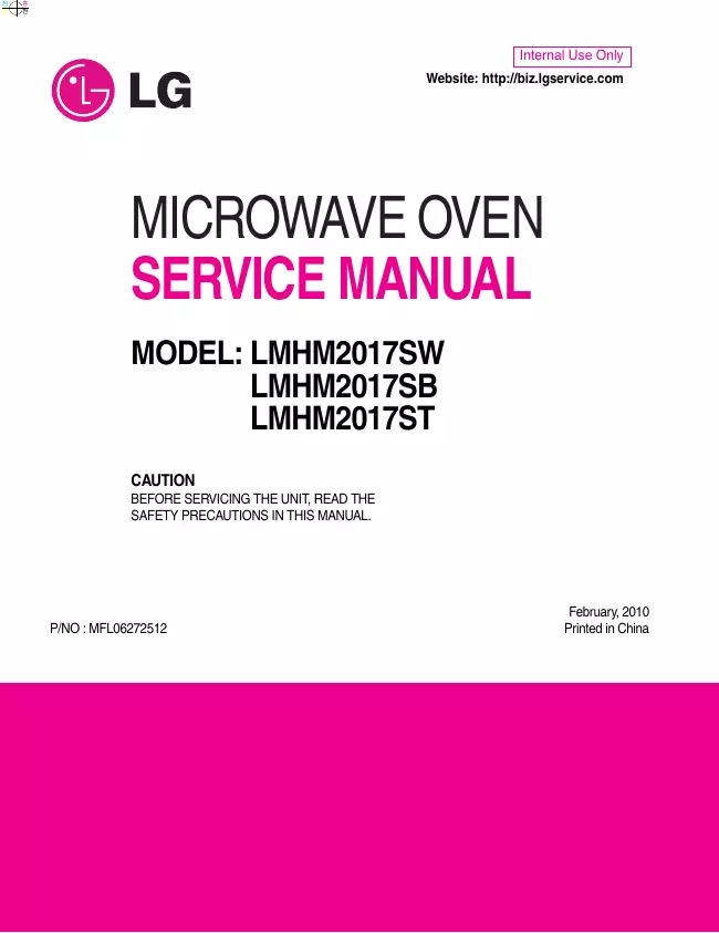 Service Manual LG LMHM2017ST