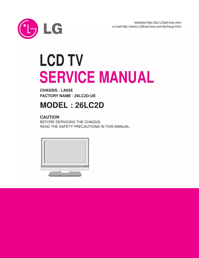 Service Manual LG 26LC2D
