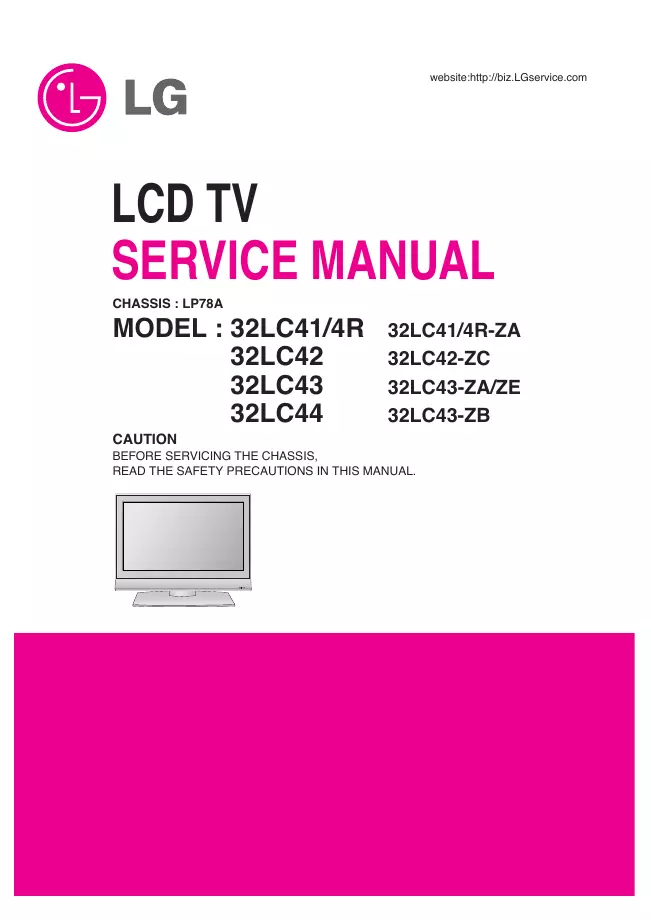 Service Manual LG 32LC42-ZC