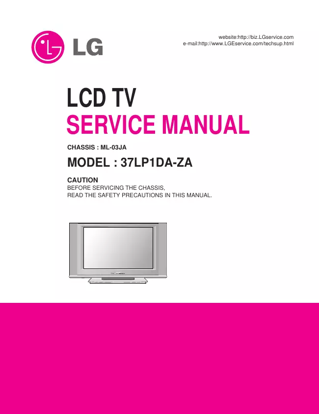 Service Manual LG 37LP1DA-ZA