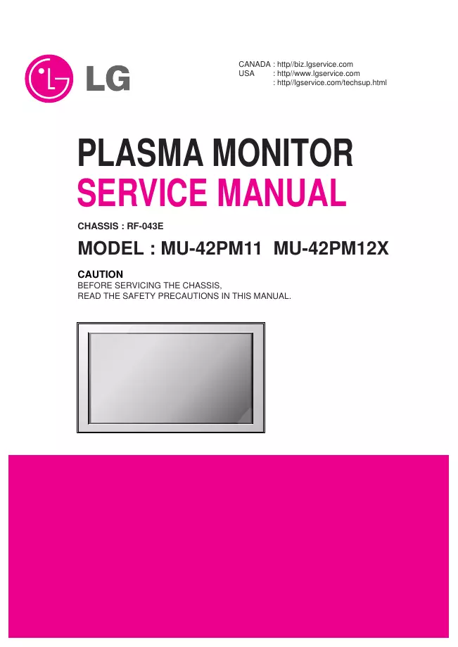 Service Manual LG MU-42PM12X