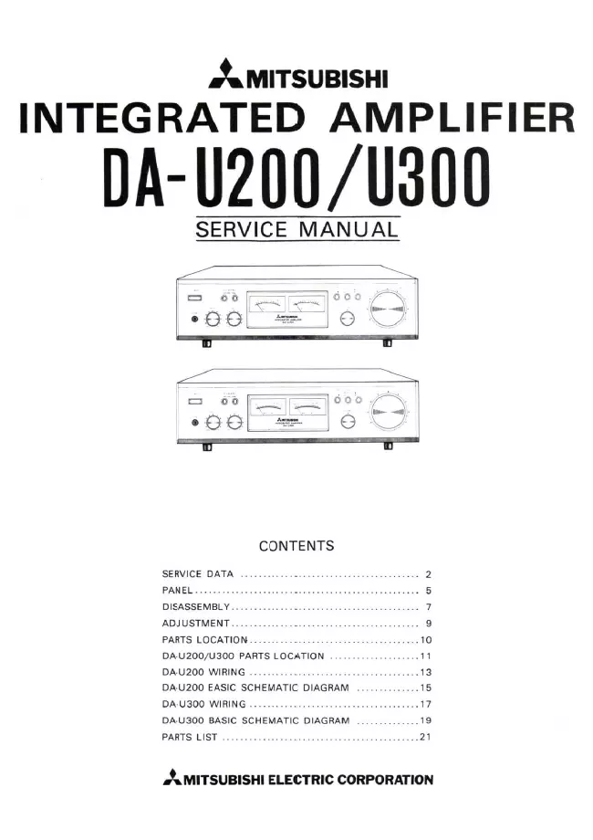 Service Manual Mitsubishi DA-U200