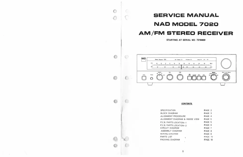 Service Manual NAD 7020