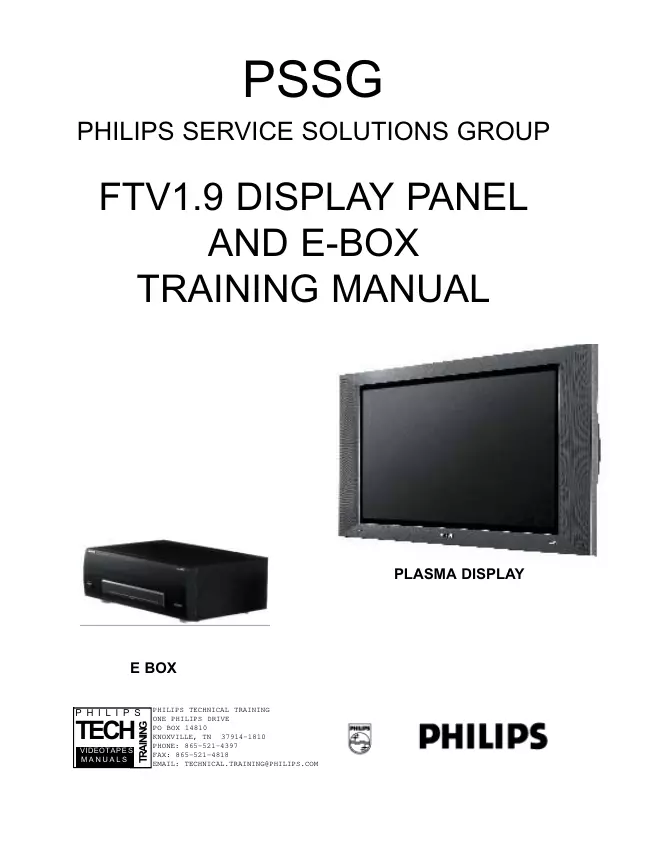 Service Manual Philips FTV1.9