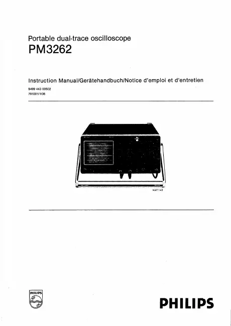 Service and User Manual Philips PM3262