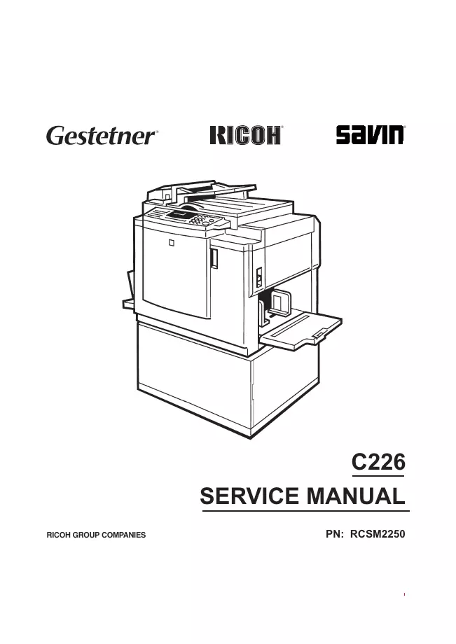 Service Manual Ricoh C226