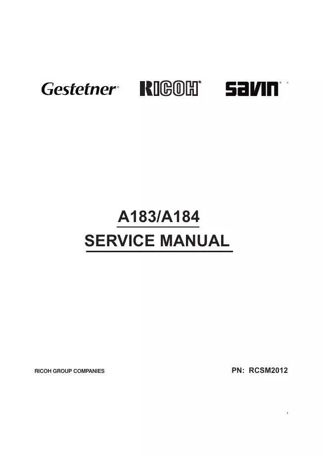 Service Manual Ricoh FT2212