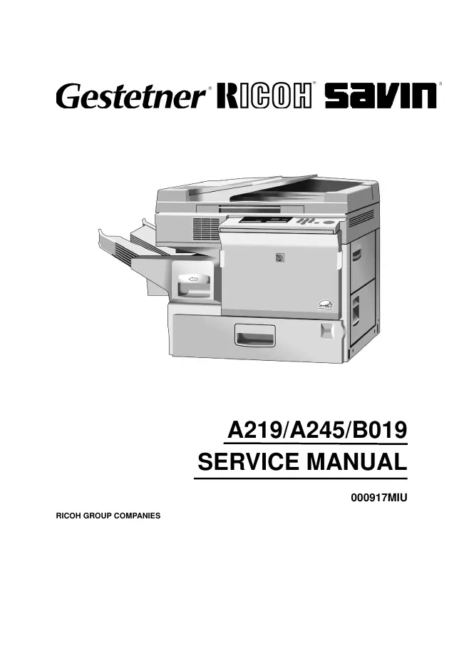 Service Manual Ricoh FT3813
