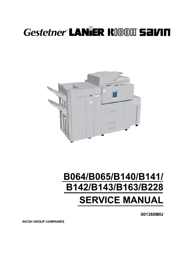 Service Manual Ricoh Aficio 2051