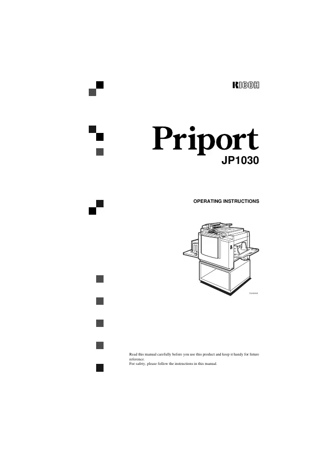 User Manual Ricoh Priport JP1030