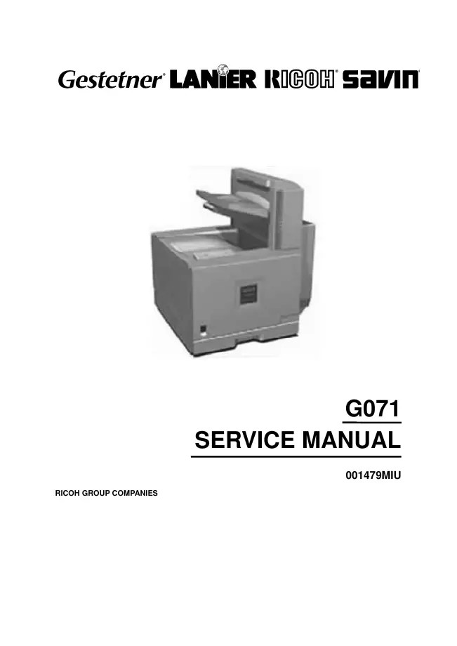 Service Manual Ricoh Aficio CL5000