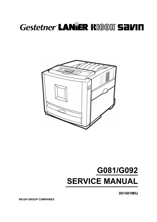 Service Manual Ricoh CL3000