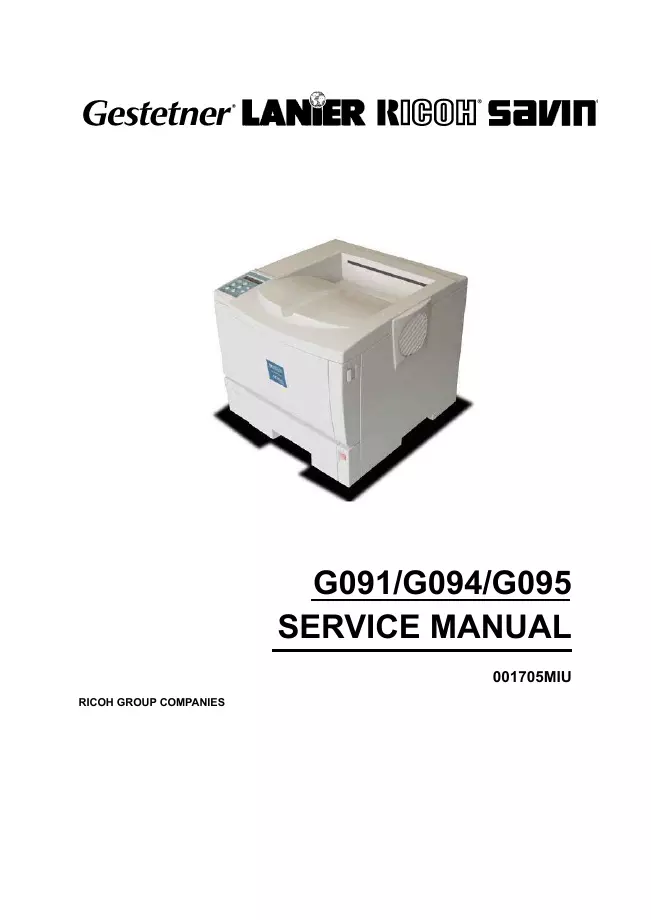 Service Manual Ricoh Aficio AP600N