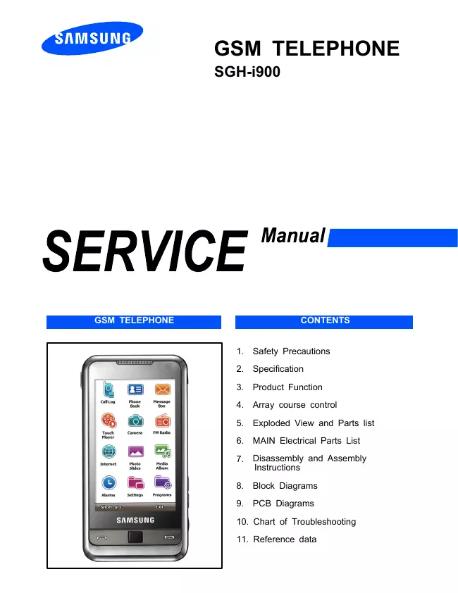 Service Manual Samsung SGH-i900