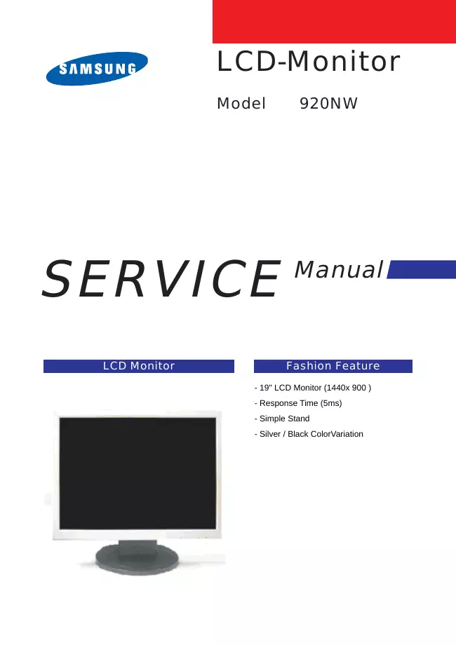 Service Manual Samsung 920NW