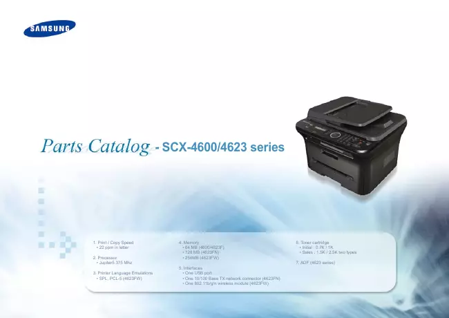 Part List Samsung SCX-4623 series