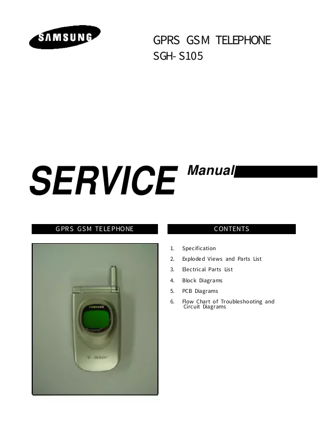 Service Manual Samsung SGH-S105