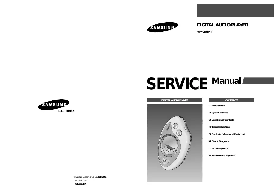 Service Manual Samsung YP-20T