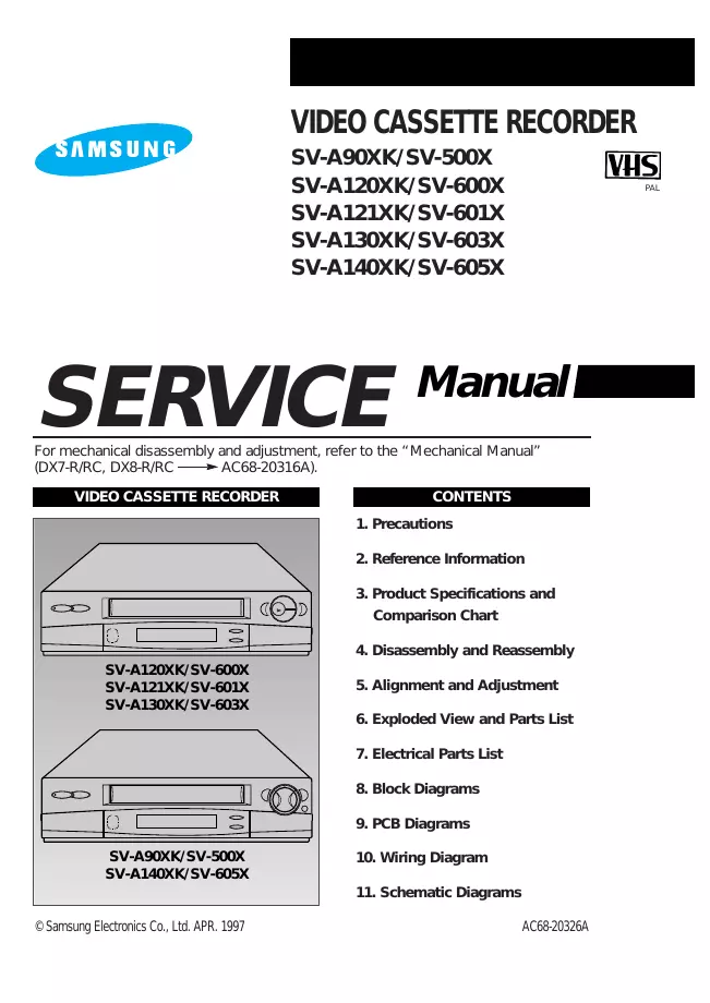 Service Manual Samsung SV-A90XK