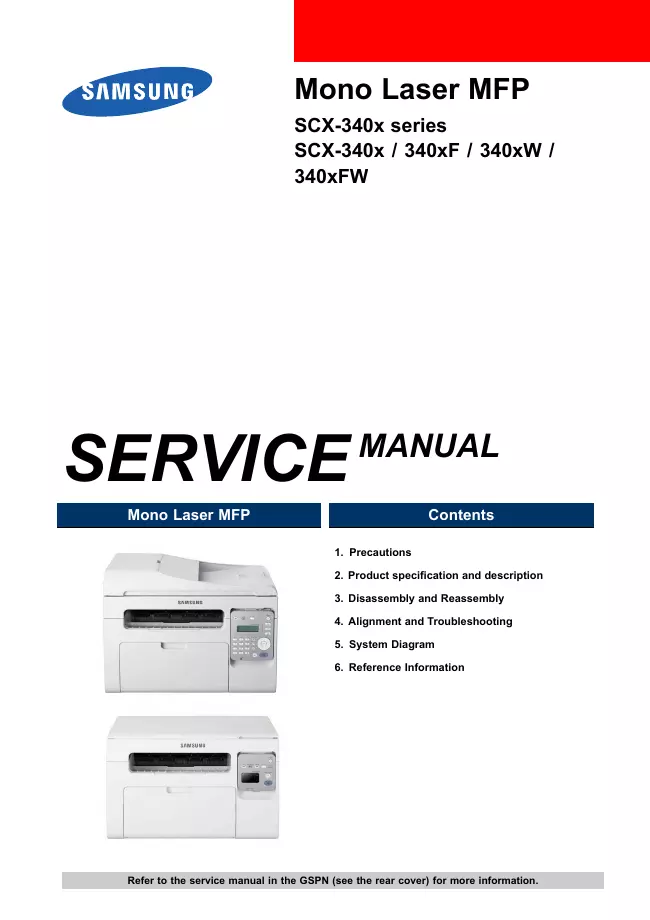 Service Manual Samsung SCX-340xF