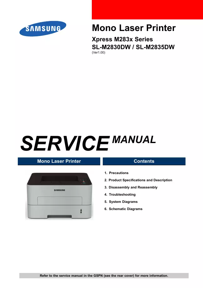 Service Manual Samsung SL-M2830DW
