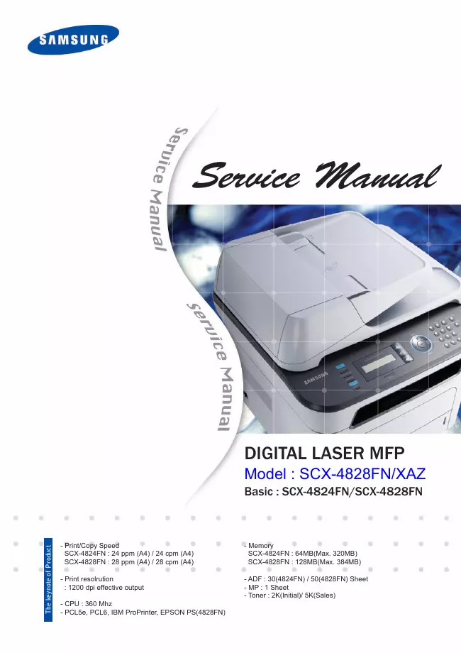 Service Manual Samsung SCX-4828XAZ