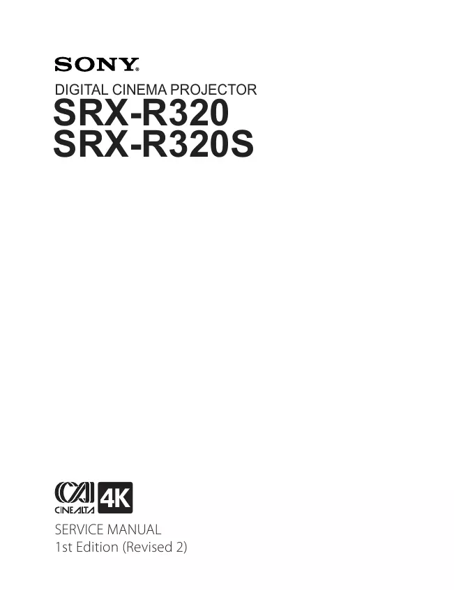 Service Manual Sony SRX-R320S