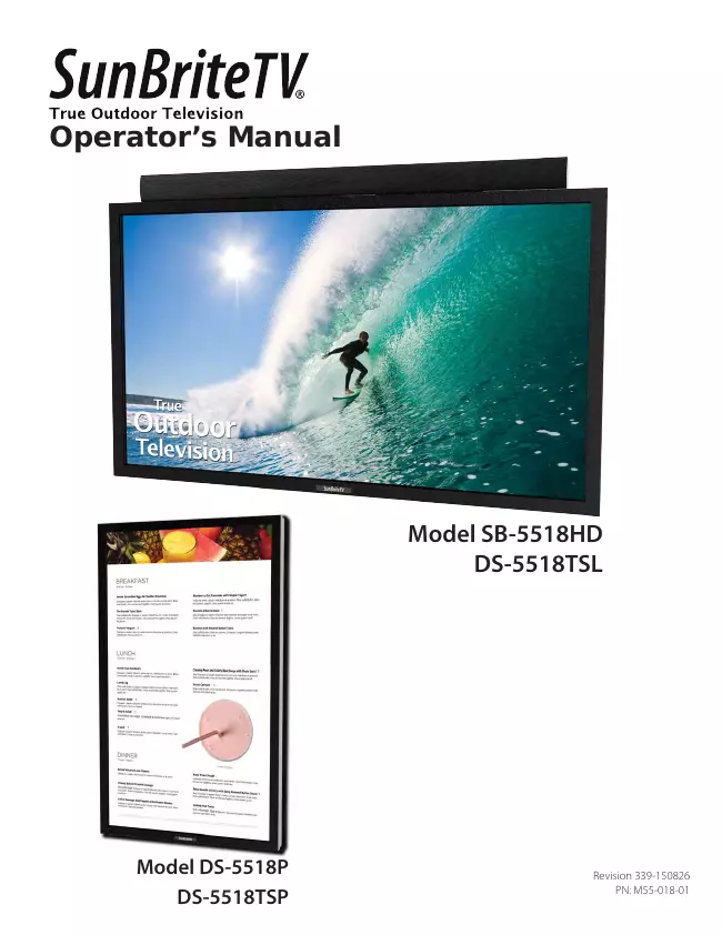 User Manual SunBrite DS-5518TSP