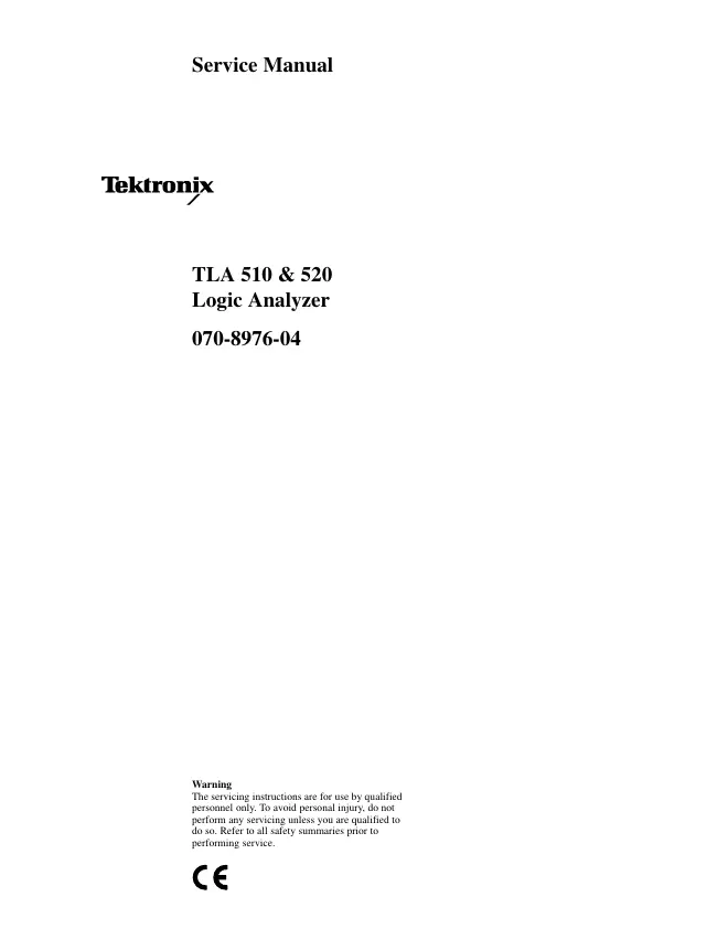 Service Manual Tektronix TLA 520