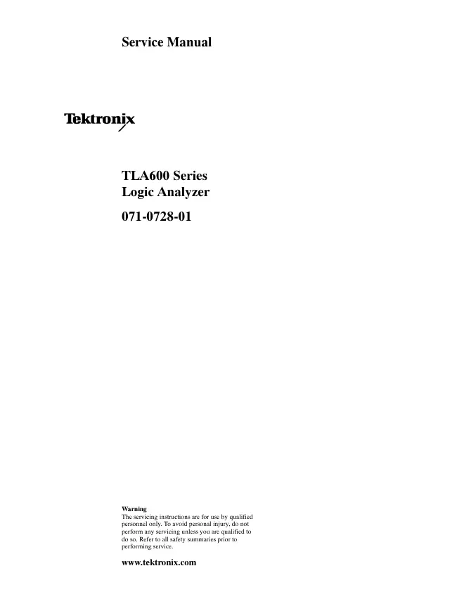 Service Manual Tektronix TLA612