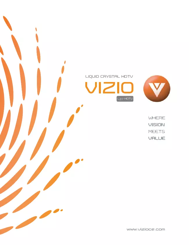 User Manual Vizio L37 HDTV