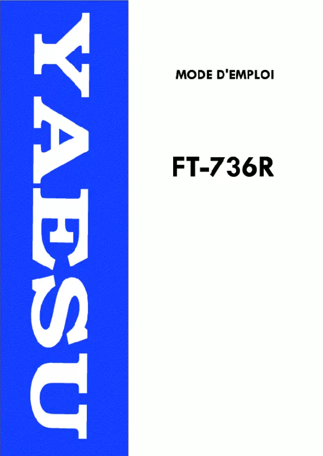 User Manual Yaesu FT-736R
